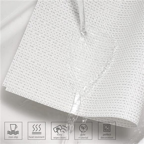 Placemats for Dining Table Set of 6 Woven Vinyl Plastic Place Mats - Picture 5 of 7